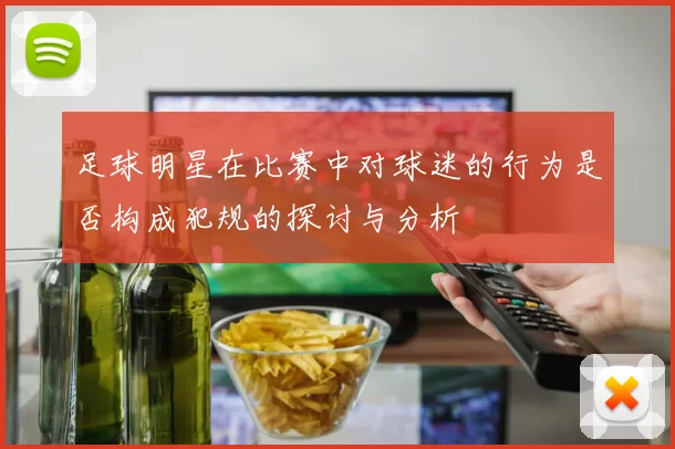 足球明星在比赛中对球迷的行为是否构成犯规的探讨与分析