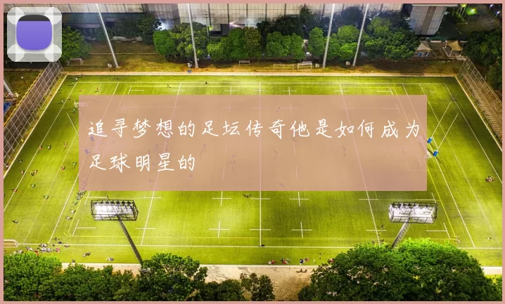 追寻梦想的足坛传奇他是如何成为足球明星的