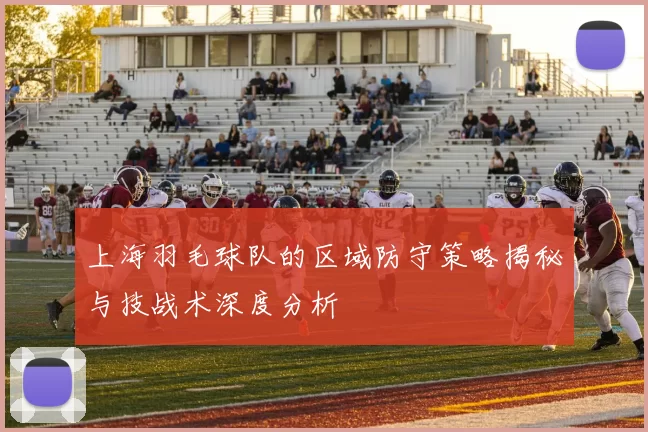 上海羽毛球队的区域防守策略揭秘与技战术深度分析
